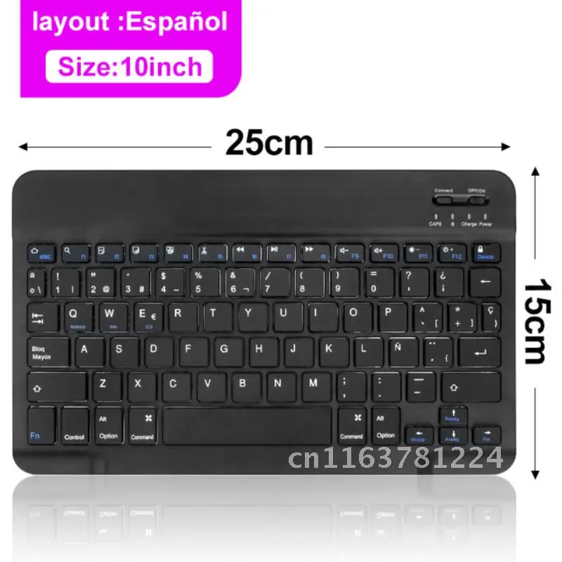 Mini Bluetooth Keyboard Wireless Keyboard Rechargeable For iPad Phone Tablet Russian Spanish Keyboard For Android ios Windows