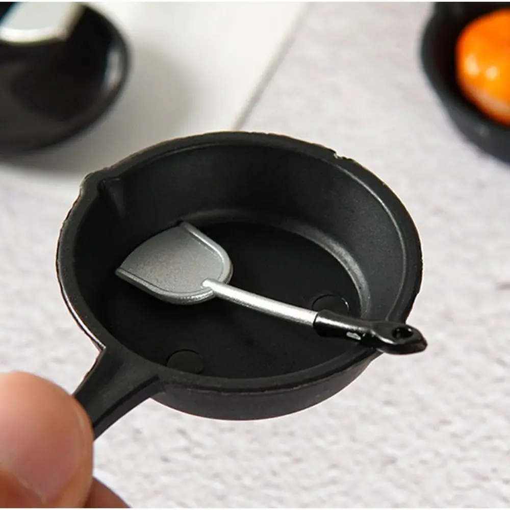 1:12 Mini Miniature Stir Spoon Bowl Fry Pan Casserole Spatula Hot Pot Model DIY Doll House Kitchenware Dollhouse Accessories