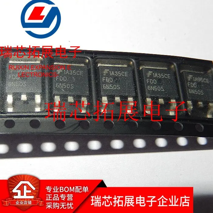 

30 шт. Оригинальный Новый FDD6N50 FDD6N50TM TO-252 N-channel 500V 6A MOSFET