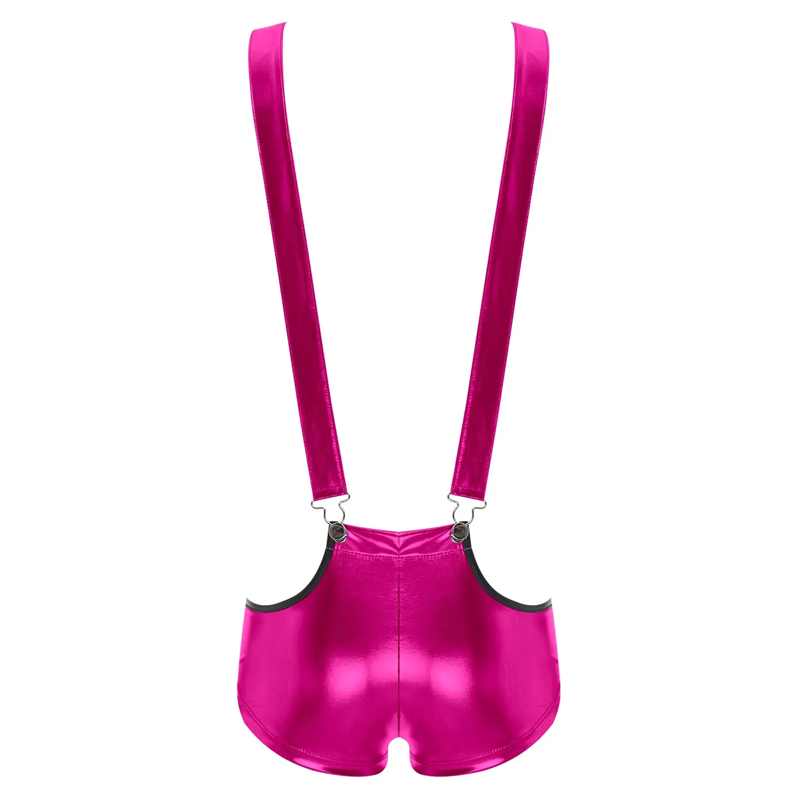 Women Shiny Metallic Mini Shorts Hot Pants Suspenders Shorts Fashion Lady Holographic Nightclub Rave Party Costume Club Wear