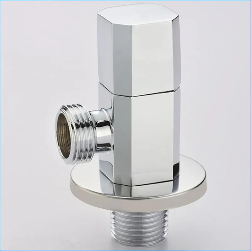 

Brass Angle Bathroom Cold Hot Shut Off Water Angle Stop for Faucet and Toilet Kitchen Wall Mounted G 1/2 Threaded