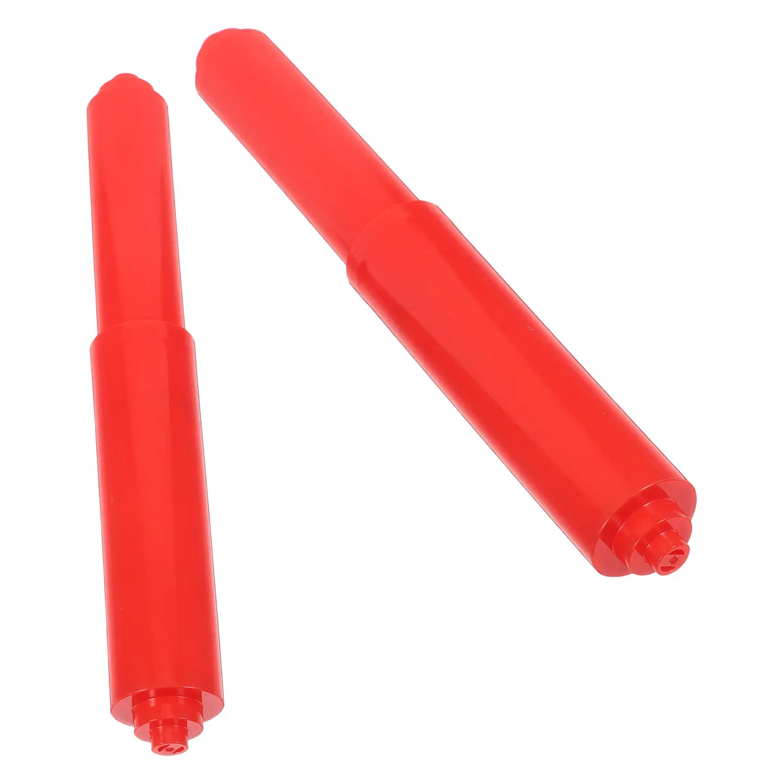 2Pcs Plastic Toilet Paper Holder Rod Spring Loaded Adjustable Replacement for Bathroom Kitchen Tissue Roll Flexible Spindle
