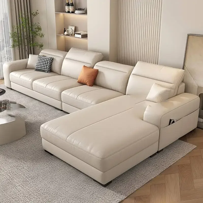 Customizable Genuine Modern Living Room Sofas Italian Nordic Minimalist Daybed Sleeper Sofas