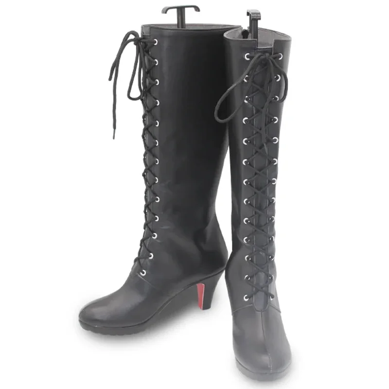 أحذية هانوما ماكوتو التأثيرية لعبة الأرشيف الأزرق التأثيرية الدعامة للهالوين كرنفال أحذية PU مصنوعة حسب الطلب