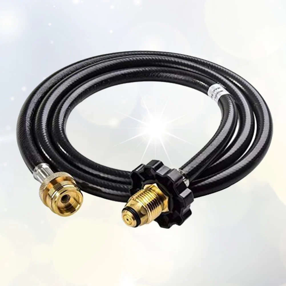 

Flat Tank Gas Pipe Hose Double Sided Stove Cylinder Propane Refill Adapter Black