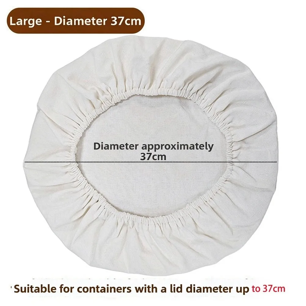Elastic Design Cotton Lid Cover Condensation Control Heat Resistant Round Lid Protector Absorbent Material Durable Cotton
