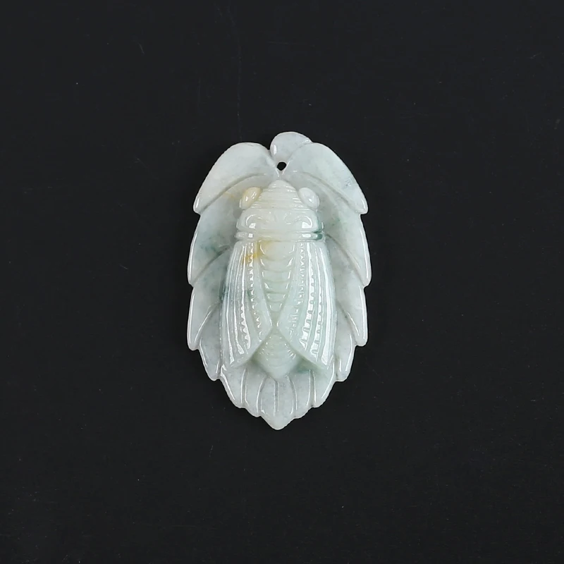 

Natural Jade Pendant Jasper Real Jewellery Carved Insect Cicada Gemstone Fashion Luxury Gifts For Women Men 41x25x6mm 8g