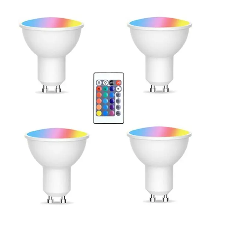 B-Est 12Pcs Gu10 Bulbs And 3Remote Control With Memory Function 17Colors Changeable Spot Ligh 4Dynamic Lighting Modes