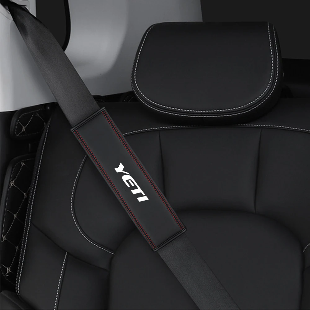 

For Skoda Yeti 1 PCS Car Seatbelt Shoulder Protector Cover Safety Belt Ornament Car Seat Belt Case Strap Pads