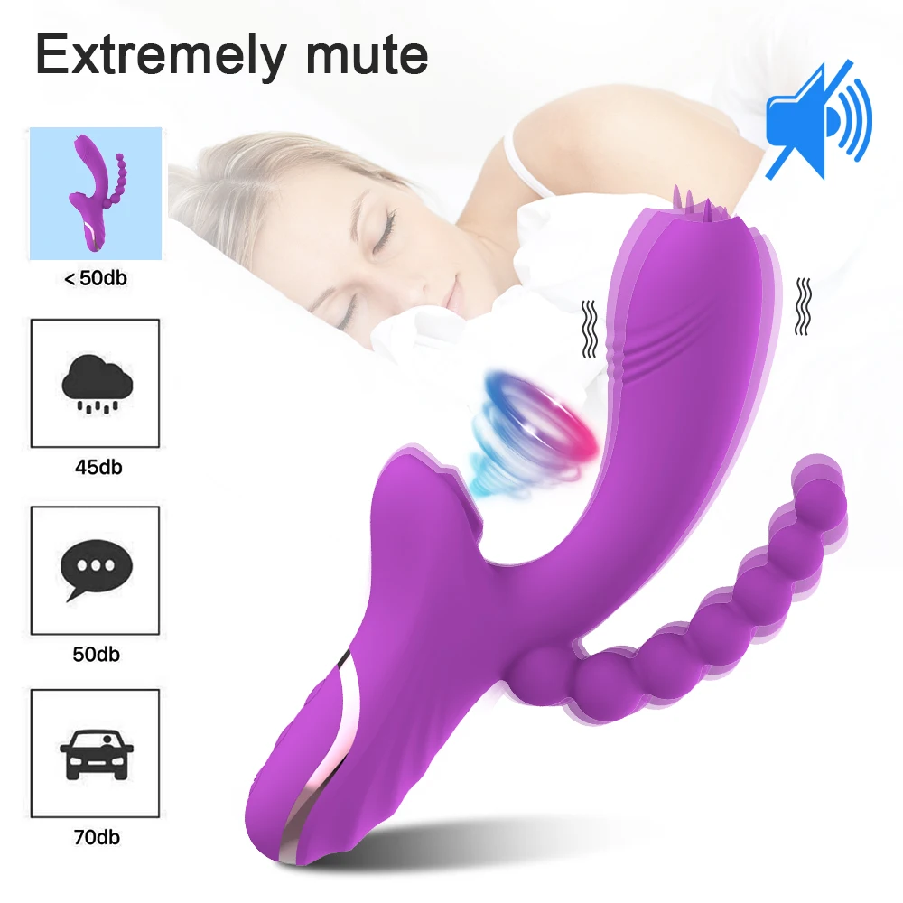 Vibrador de succión de clítoris 3 en 1 para mujer, succionador de clítoris femenino, estimulador de vacío, consolador, Juguetes sexuales, productos