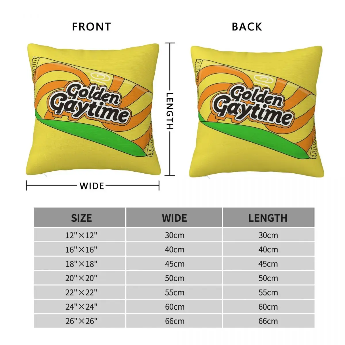 Golden Gaytime Aussie Icons Square Pillowcase Polyester Linen Velvet Pattern Zip Decor Home Cushion Case
