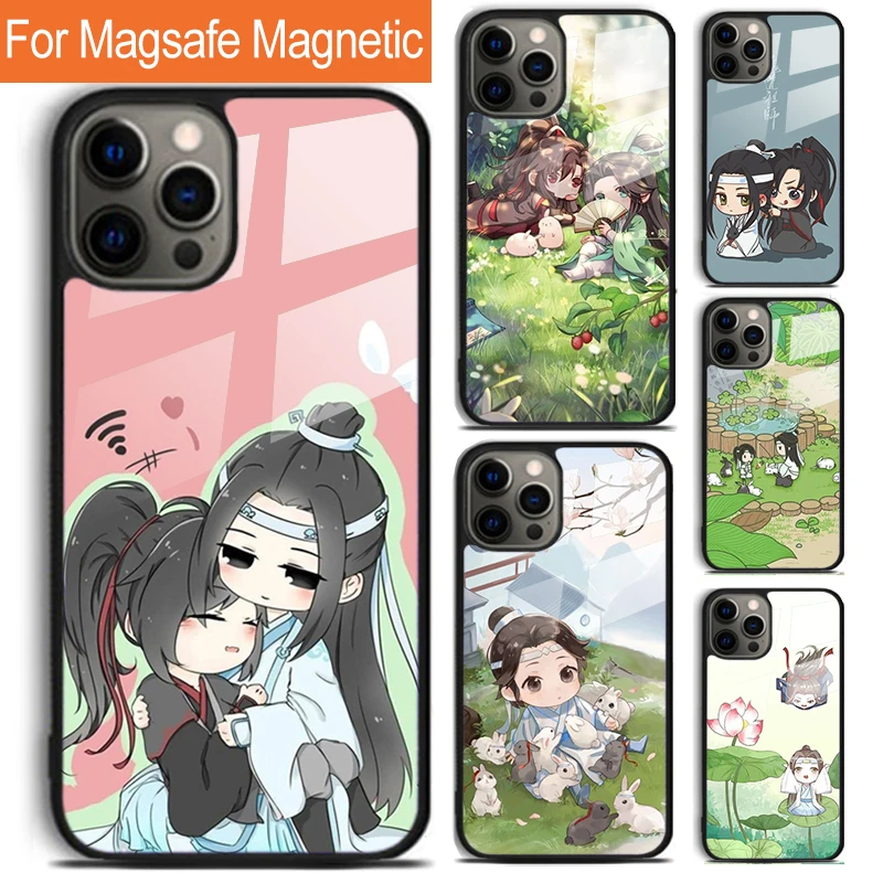 

Милый чехол для телефона Mo dao Zu shi для iPhone 17, Air 16, 15, 14, 12, Pro Max Plus Magsafe, магнитный чехол для беспроводной зарядки
