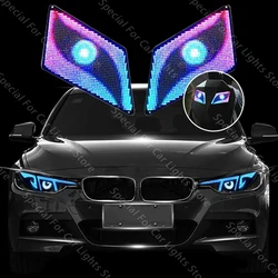 Smart APP Programmeerbaar LED-oogschermpaneel RGB Color Eye Geanimeerde displayprintplaat voor tas Auto LED-rugzak Billboard