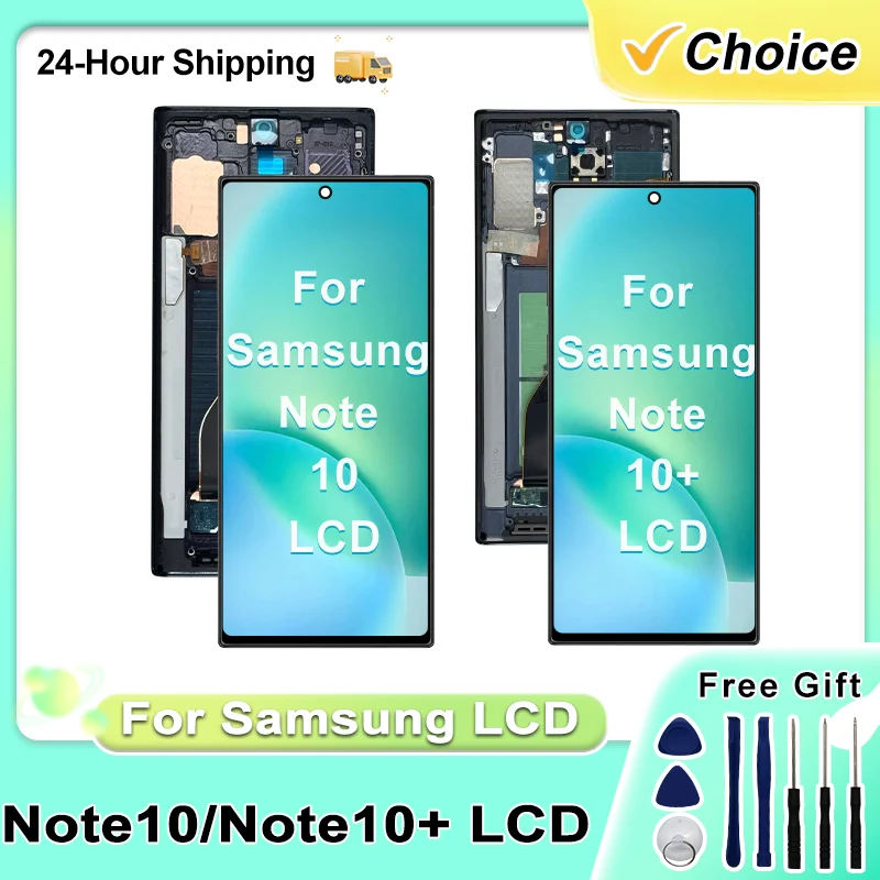 TFT For Samsung Note10 LCD Display Touch Screen Digitizer With Frame For Samsumg Galaxy Note 10 Plus Display Replacement Parts