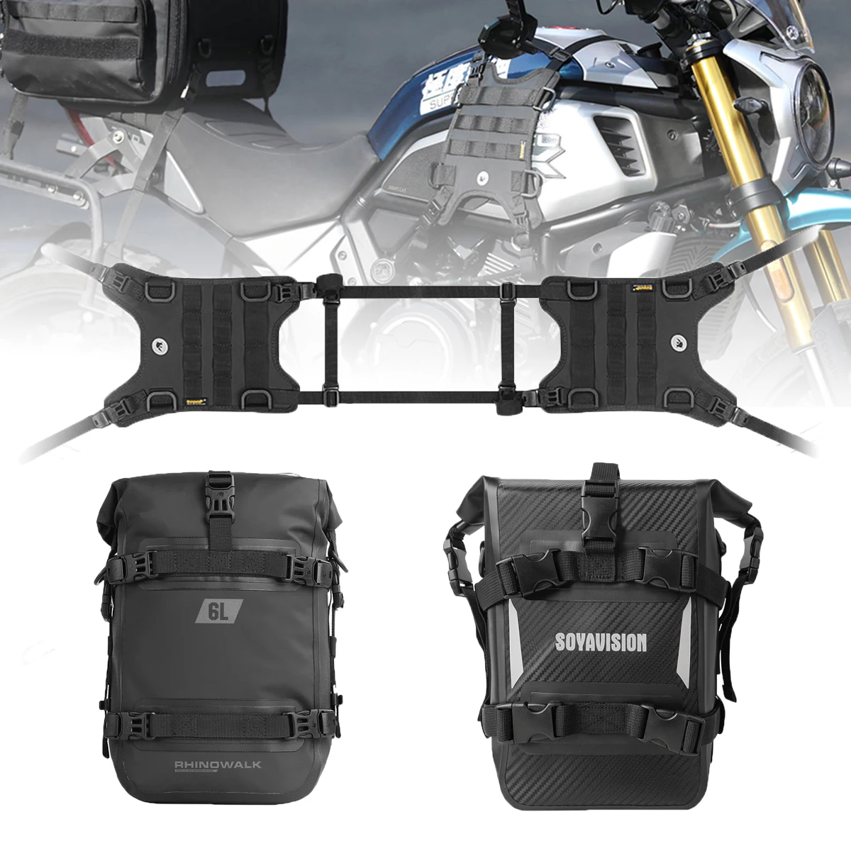 

Для BMW R1200GS R1250GS ADV для HONDA NC750X CB500X рама мотоцикла, защитные дуги, водонепроницаемая сумка, инструмент для ремонта бампера, сумка для размещения