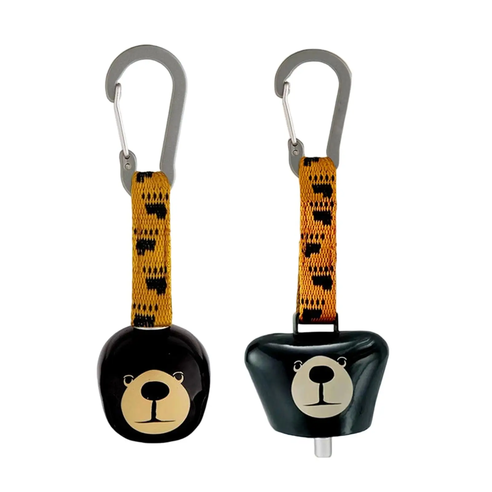 

Громкий железный колокольчик с медведем, предупреждение о безопасности на открытом воздухе, карабин, брелок для экстренного снаряжения для ночного треккинга и кемпинга