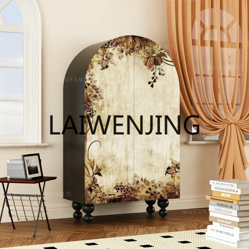 Cream style wardrobe solid wood living room household sofa bedroom bedside clothes complete locker custom