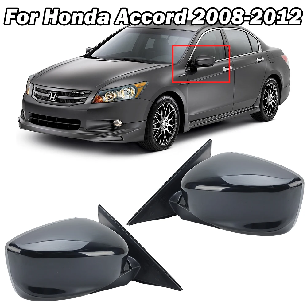 3 Wires Rearview Mirror Assembly For Honda Accord 2008-2012 Rough black Right Side With Word Rearview Mirror Car Accessories