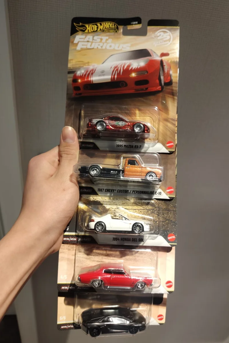 In Stock Hot Wheels Car Culture Fast & Furious P Case Serise Die Cast Alloy Toy Car Model Mazda RX-7 Surprise Car Collection Toy