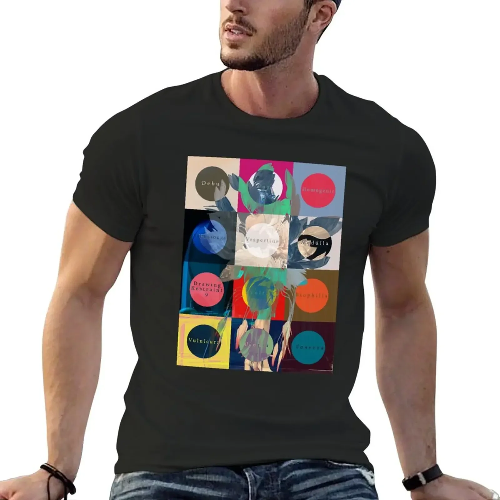 

Bjrk Albums Discography Art Pop Poster T-Shirt plus size clothes vintage t shirts anime clothes T-shirt men