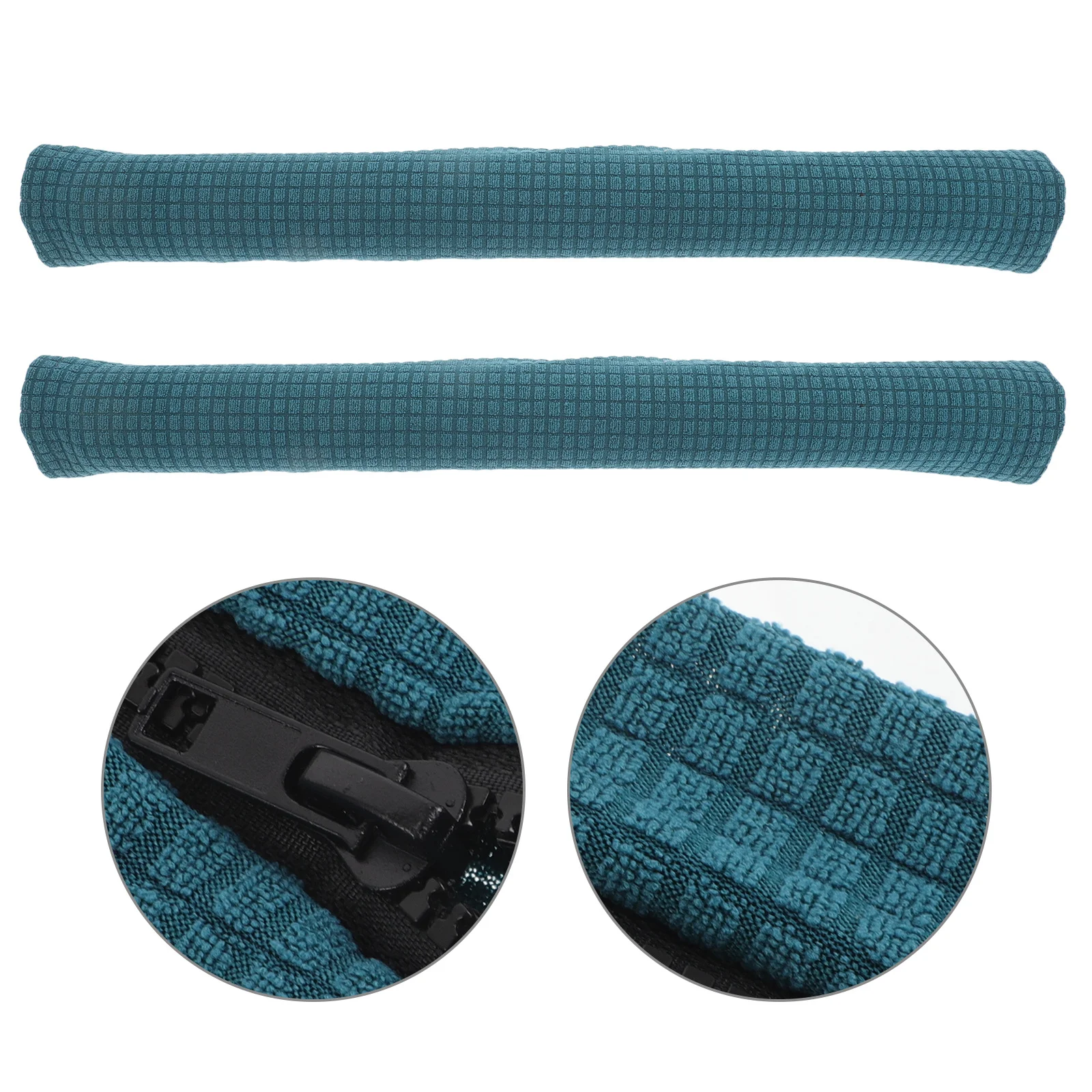 

1Pair Office Chair Armrest Covers Dark Green Stretch Jacquard Water Resistant Arm Sleeve Cover for Computer Chair with Zipper