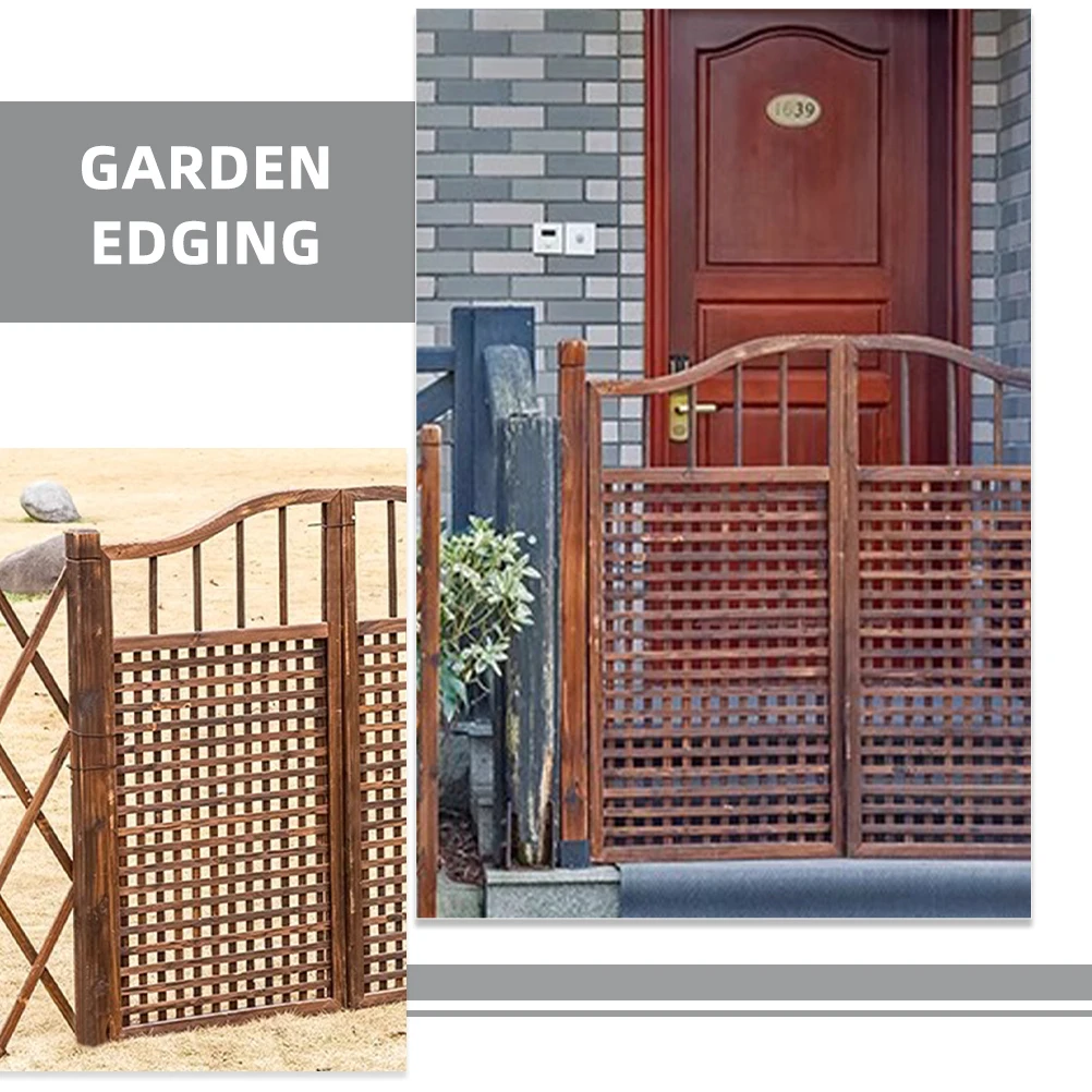 

Outdoor 60cm Height 4x4cm Square Anticorrosion Wood Column Fence Post Garden Edging Border Stake Patio Wooden Fencing