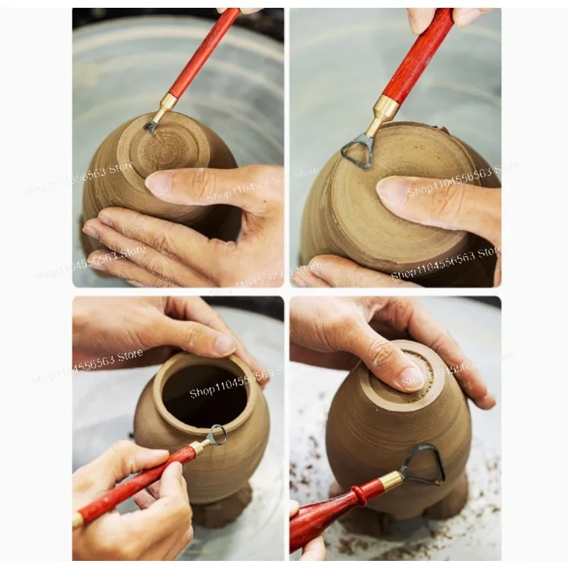 Tungsten Steel Ring Texture Knife, Pottery & Ceramic Sculpting Repair Tool, DIY Clay Scraping Carving Tool