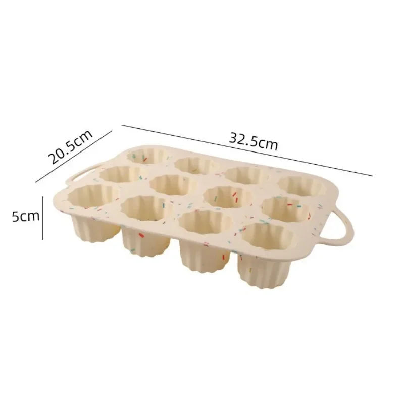Il nuovo 12 Stampo in silicone consecutive Stampo per cioccolato Torta da forno Pizzo Piccola teglia cilindrica per mousse Stampi per gelatina budino