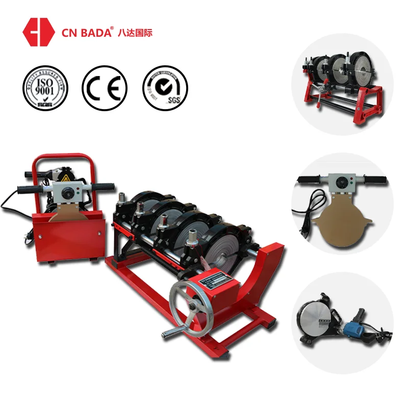 HotBADA SHBDSY-200-4  Hot Manual Polyethylene Pipe Welding Machine 63 200mm Welding Machine Manual