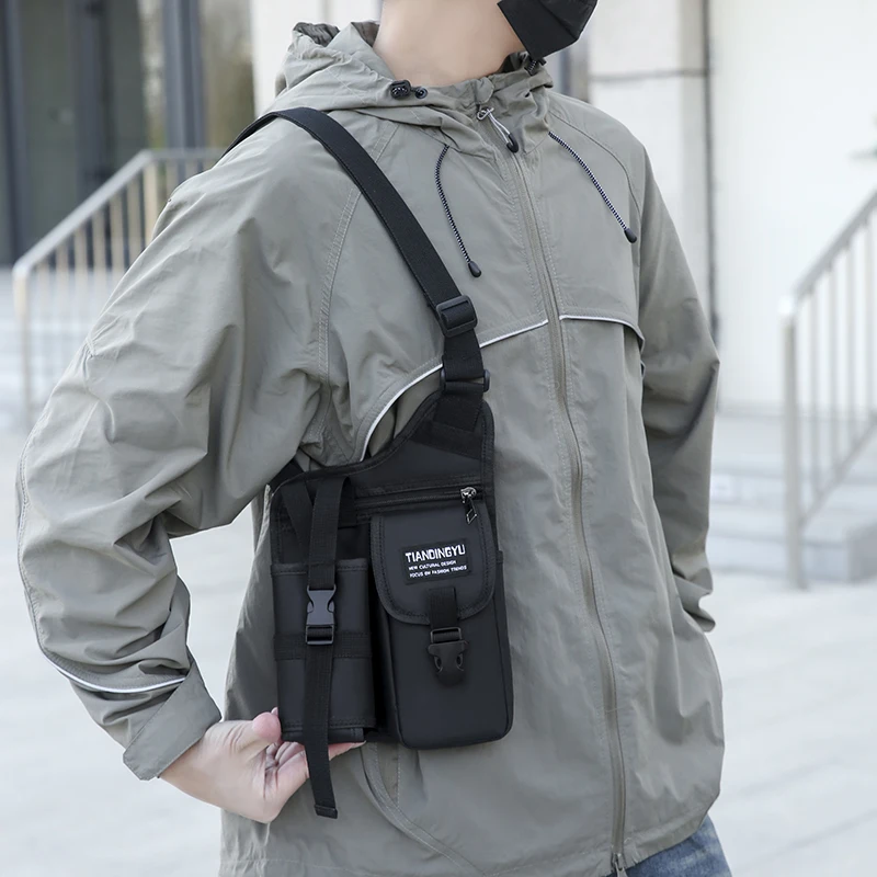 

Simple Durable Mini Chest Bag Phone Storage Outdoor Men's Crossbody Bag Multifunctional Backpack Nylon Bag Outdoors