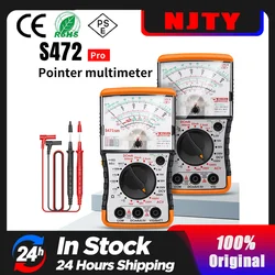 NJTY S472 Pointer Multimeter Analog Multimetro 1000V Tester AC/DC Voltage DC Current Resistance Needle Type Universal Meter