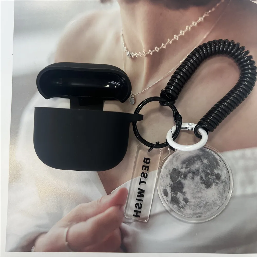 2024 New Case For Airpods 4 Apple Earphone Cover Silicone Protective Case Air pods 4 Wireless Earphone Bags with Keyring