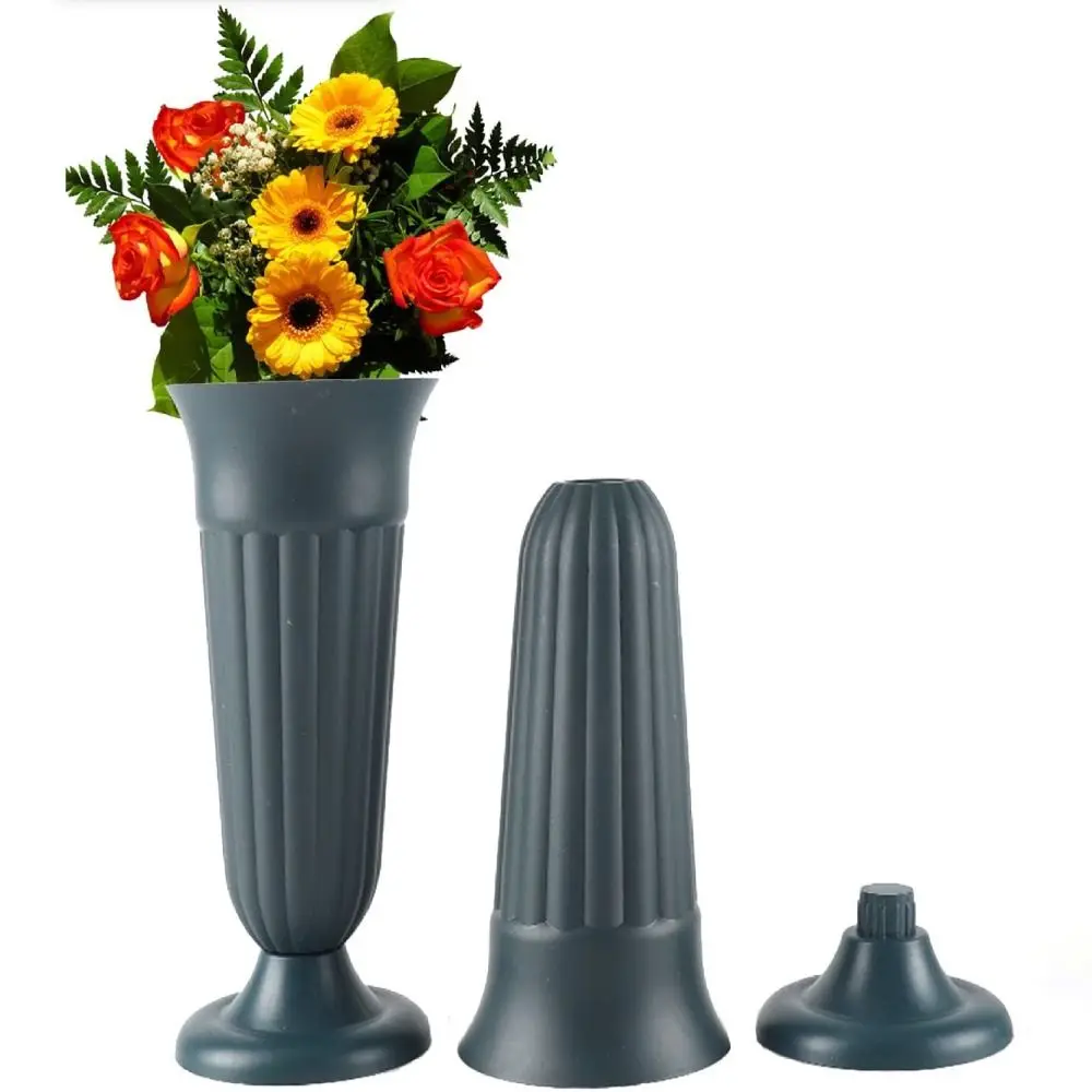 Flower Arrangement Bucket Grave Vases For Flowers Holders Pot Cemetery Container Memorial Graves Urn Planter