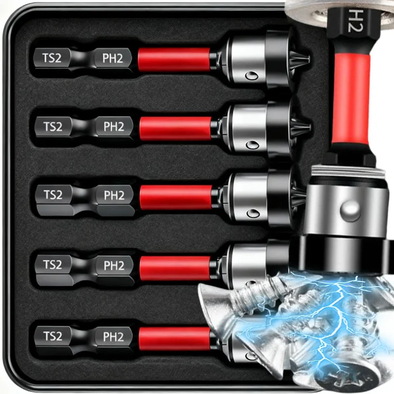 

Магнитные насадки для шуруповерта с шестигранным хвостовиком, магнитным кольцом и функцией позиционирования для саморезов по гипсокартону, для электроинструментов