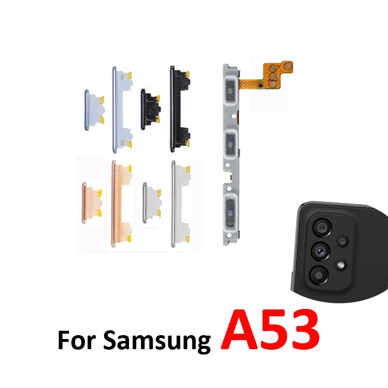 For Samsung Galaxy A53 5G A536 A536B Phone New Power Volume Button On Off Up Down External Key Internal Flex Cable Repair Parts