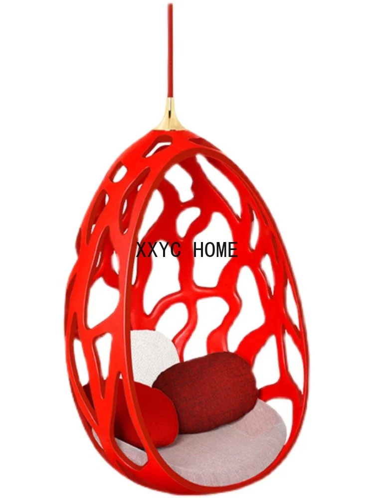 Egg-Shaped Hanging Basket Balcony Hanging Swing Chair FRP Lazy Shaped Glider Living Room