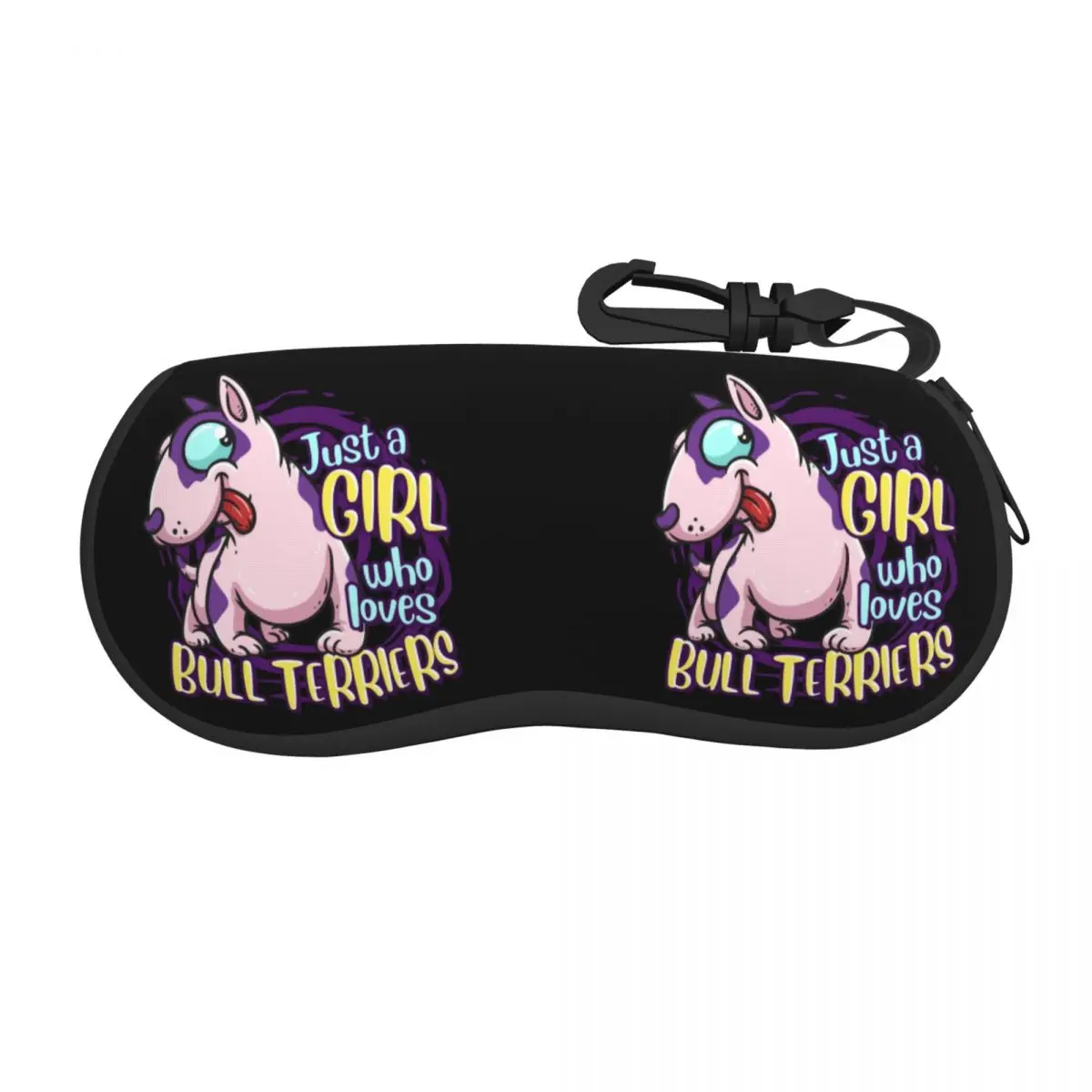 

Bull Terrier Dogs Shell Eyeglasses Case Women Men Cool Animal Pet Puppy Glasses Case Sunglasses Box Pouch