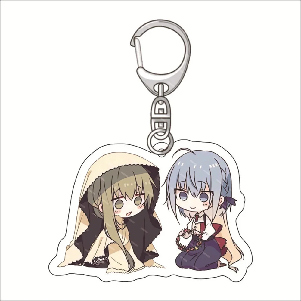 Anime The White Holy Woman and The Black Priest Acrylic keychain  Lawrence Cecilia Figure Display Shiro Seijo Kuro Bokushi Goods