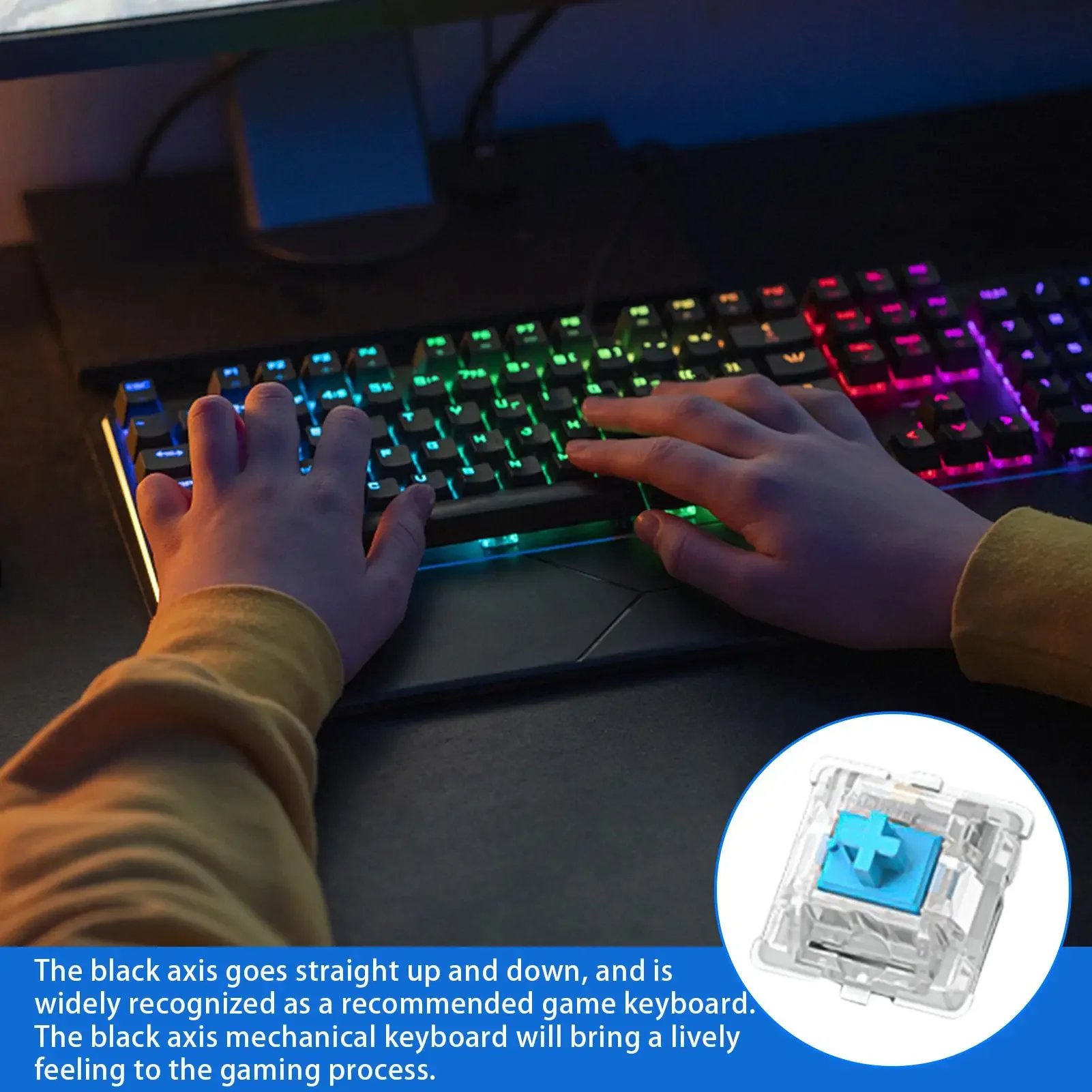 For Backlit Mechanical Keyboard Switches Mechanical Keyboard Replacement Axis Clicky Linear Tactile Silent Cross Shaft Switches