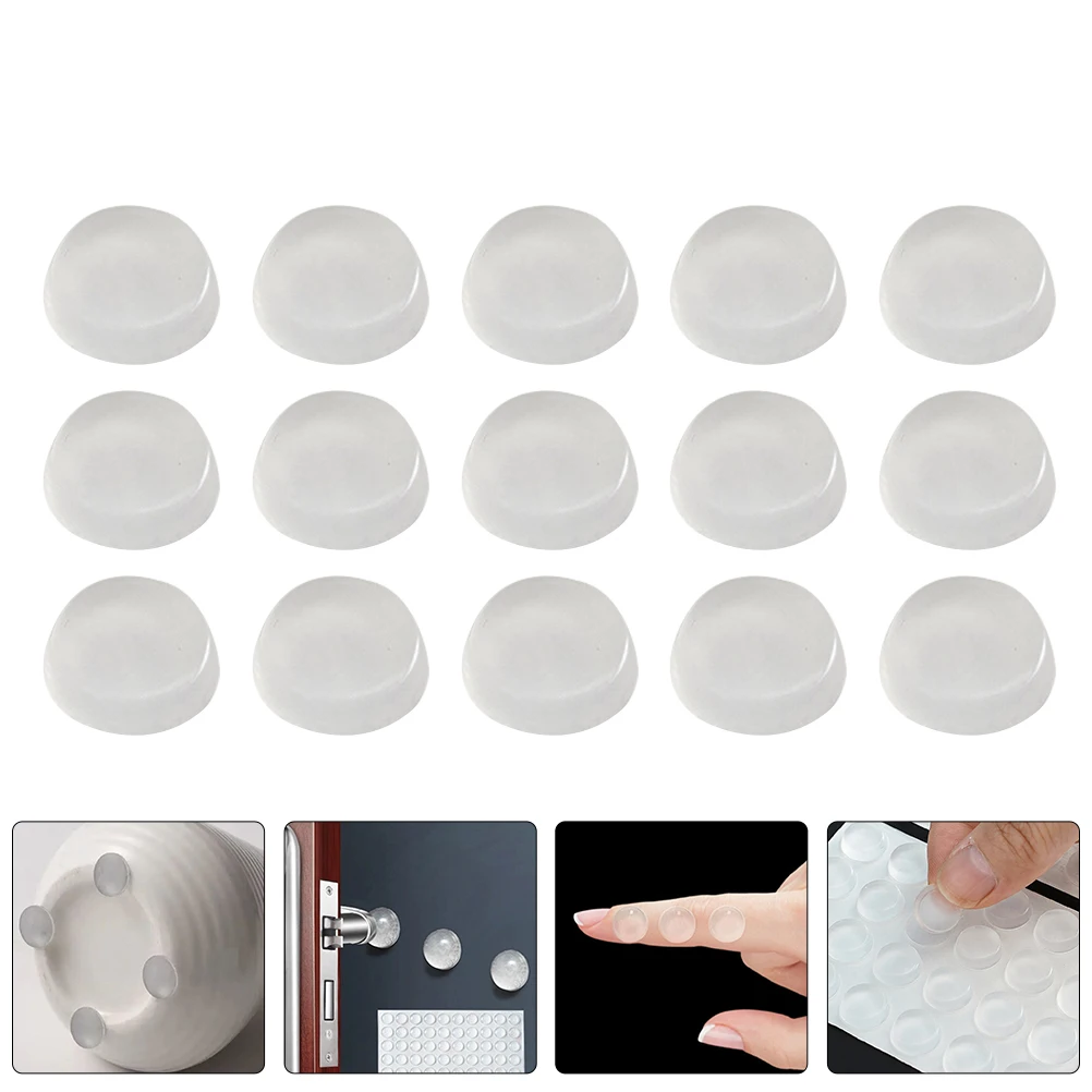 منصات مصد الخزانة سيليكون واضح المضادة للاهتزاز للأبواب أدراج خزانة أثاث مصدات الباب سدادات الأدراج واضحة #6