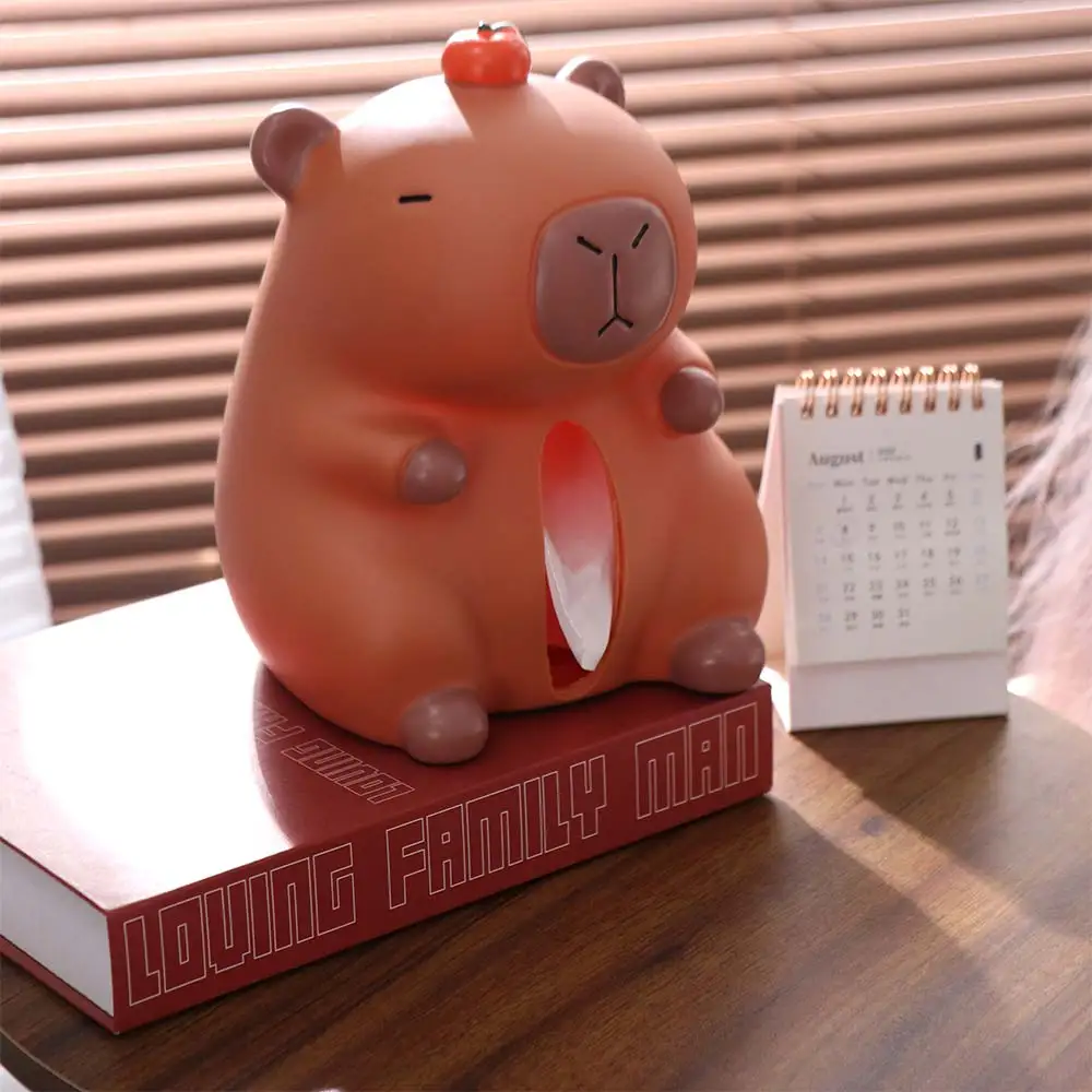 

Figure Model Capybara Tissue Box Doll Toy Decorative Tissue Box Ornament Collectible Anime Capybara Napkin Holder Children/Kids