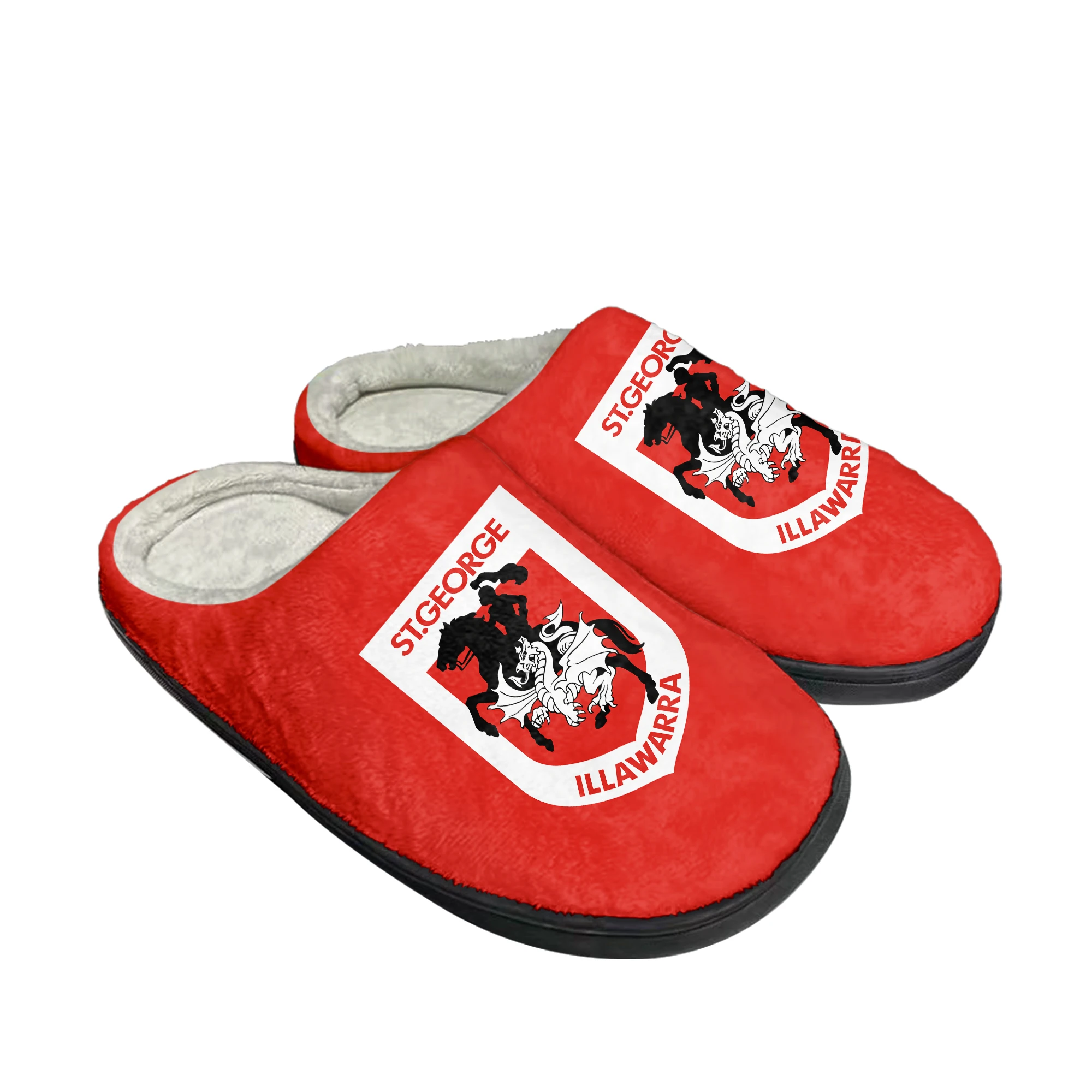 St.George Illawarra Dragons  Australian Rugby Home Cotton Slippers Mens Womens Plush Bedroom Casual Keep Warm Shoes Thermal DIY