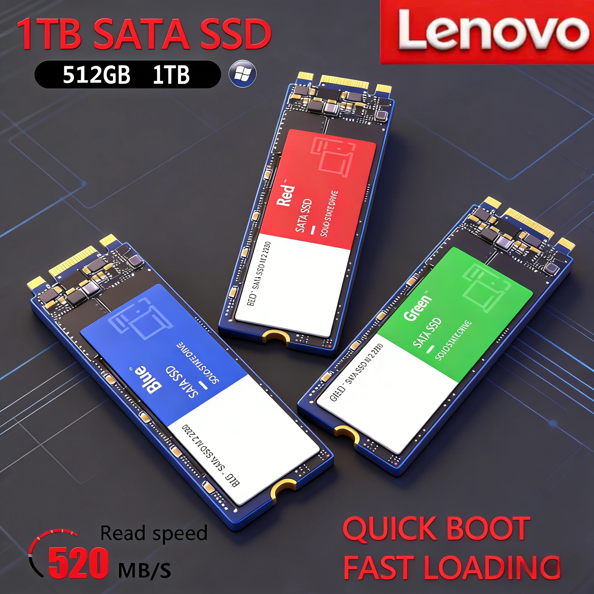 Lenovo SATA 2280 New Solid State Drive M.2 High Speed Hard Drive SSD1TB2TB4TB High-Speed Internal Storage Upgrade