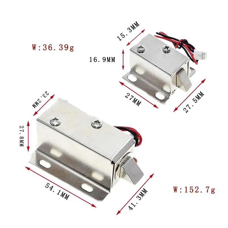 

1PC 12V 0.35A/0.6A Release Assembly Solenoid Drawer Anti-vibration Electric Solenoid Lock Electronic Lock Catch Door Gate