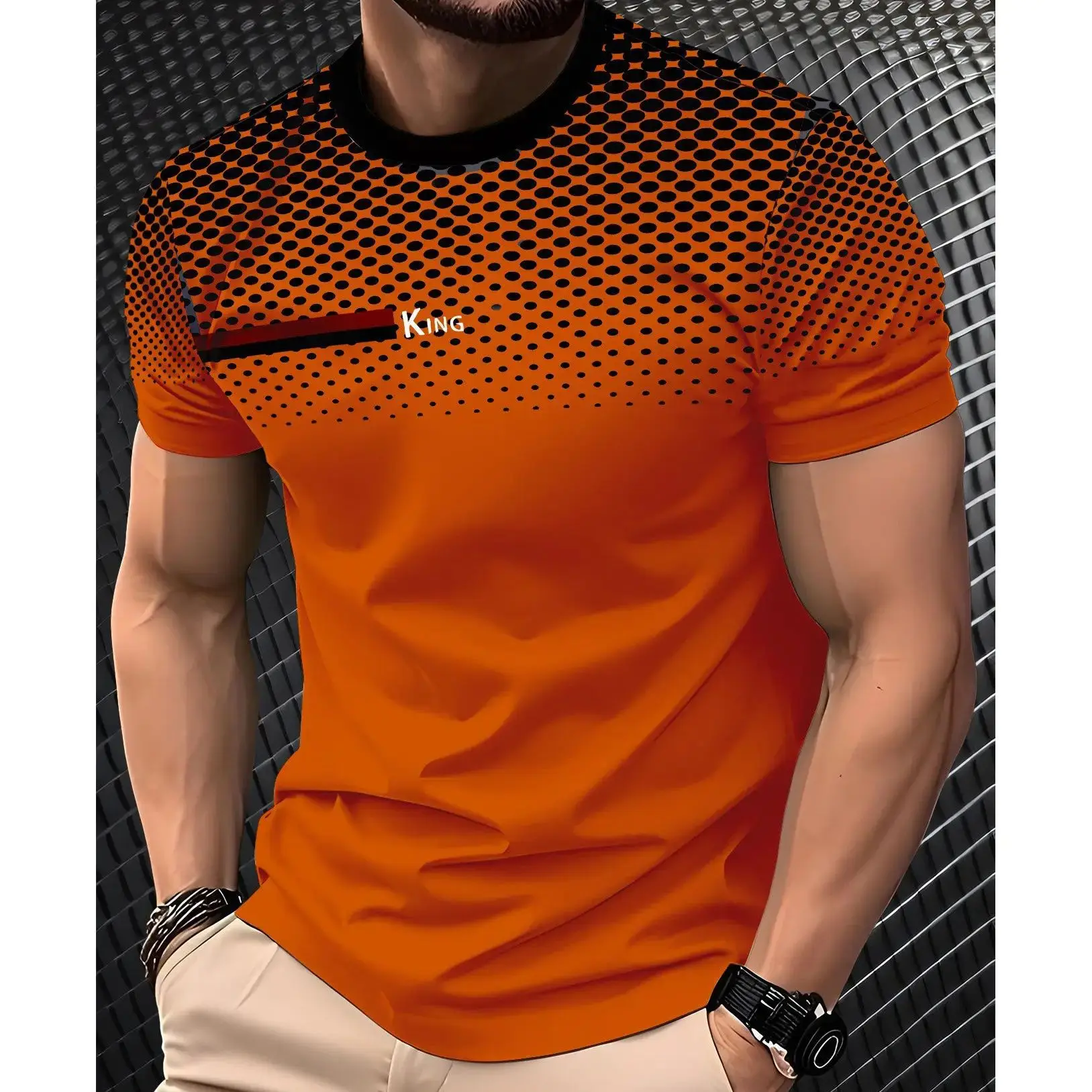 

Футболка для мужчин, летняя повседневная модная мужская футболка с коротким рукавом, дышащие спортивные топы с круглым вырезом, мужская одежда, 100% полиэстер