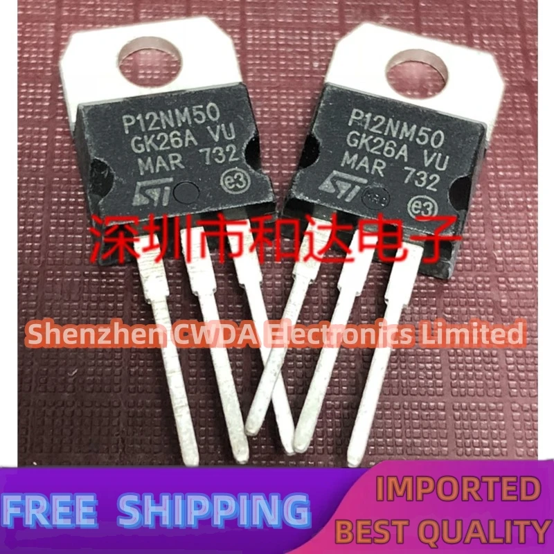 10PCS-20PCS  P12NM50 STP12NM50  TO-220 500V 12A   In Stock Can Be Purchased