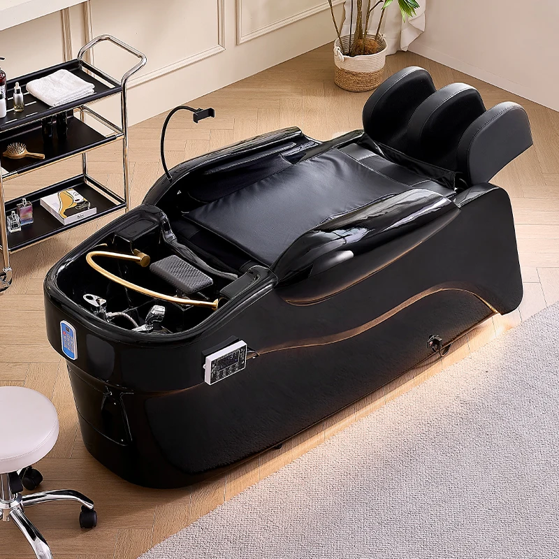 Customizable Salon Equipment Hair Washing Chair Smart Electric Massage Shampoo Bed