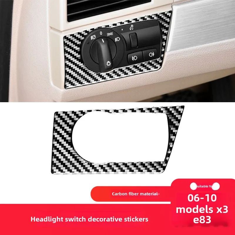 

Suitable for BMW 06-10 X3 E83 modified parts, headlight switch frame decorative sticker accessories