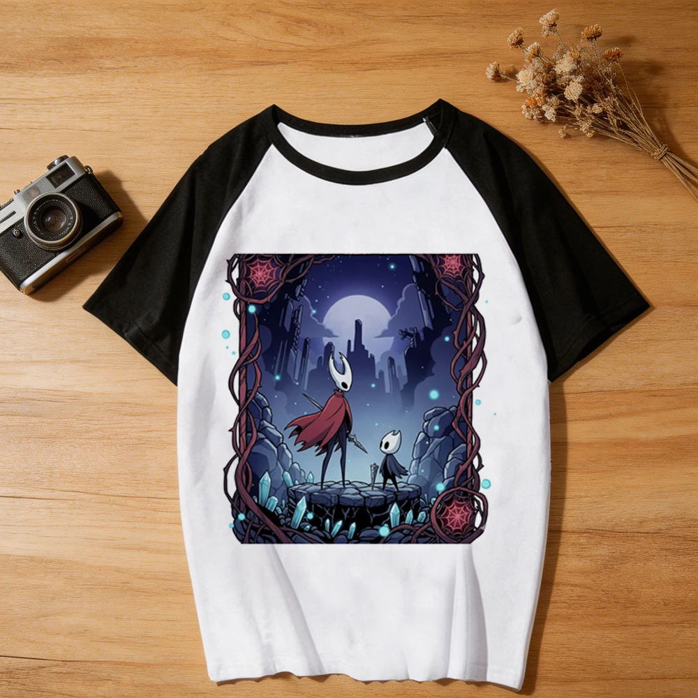 Hollow Knight t shirt female baddie kawaii aesthetic goth jojifuku tshirt korean fashion grunge 2000s Psychedelic scene