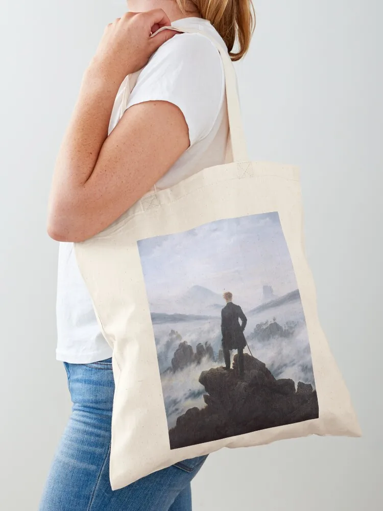 

The Traveler contemplating a sea of clouds, by Caspar David Friedrich Tote Bag Portable shopping bag Shopper Women's shopper bag